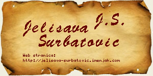 Jelisava Šurbatović vizit kartica